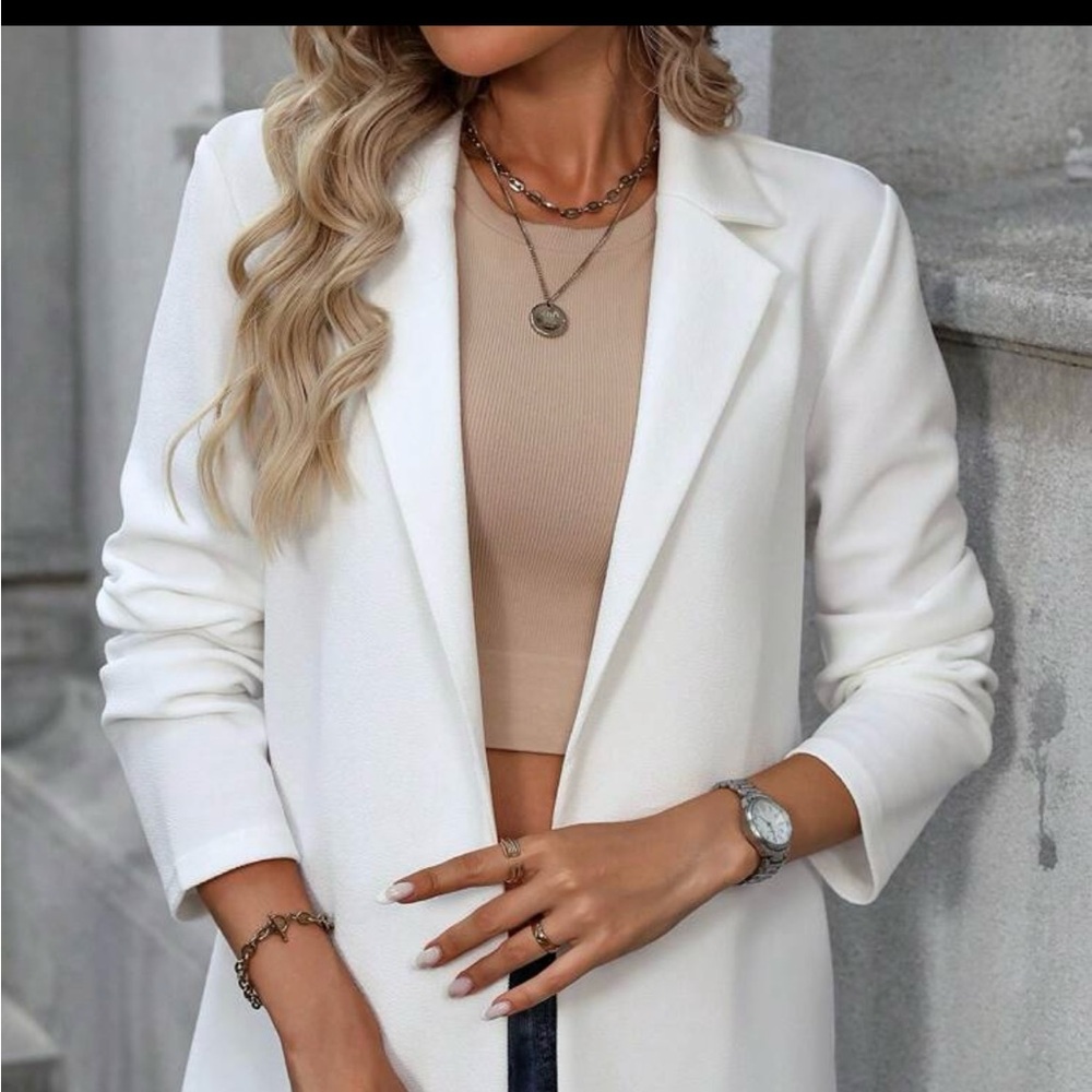 Elegant White Women's Coat